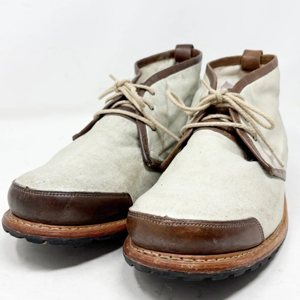 Timberland Boot Co Canvas Leather Chukka Boots Blake Winter Lug Sole Size 11